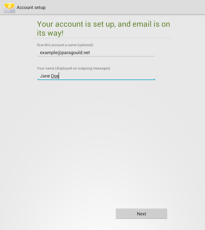 android - account is set up android - account is set up
