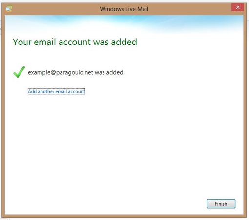 Windows Live Mail confirmation Windows Live Mail confirmation